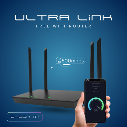 Ultra Link Free Wifi Router [UNLIMITED SATELLITE INTERNET]