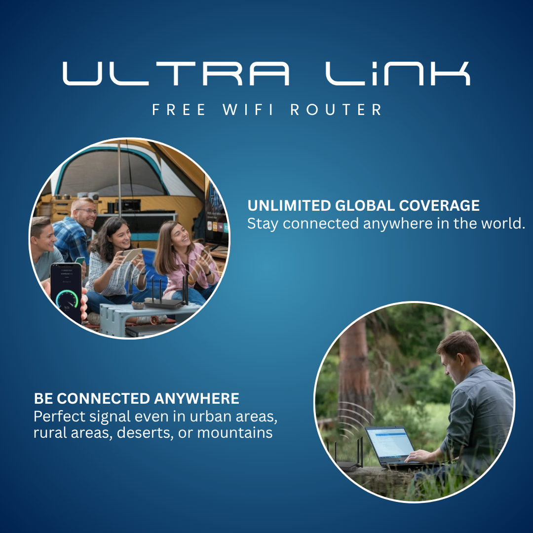 Ultra Link Free Wifi Router [UNLIMITED SATELLITE INTERNET]