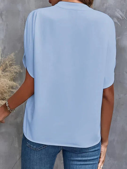 Summer Casual Versatile Wear Chiffon V-Neck Shirt