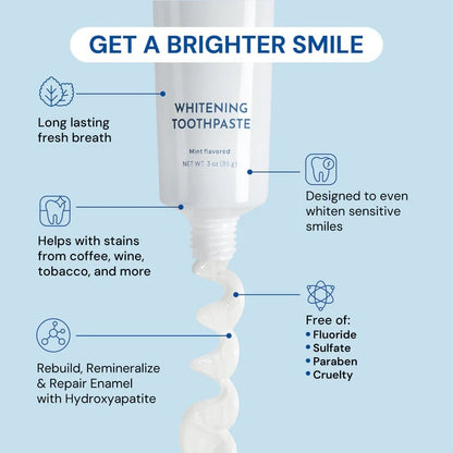 Coconut Oil Toothpaste - Fluoride-Free Hydroxyapatite Teeth Whitening