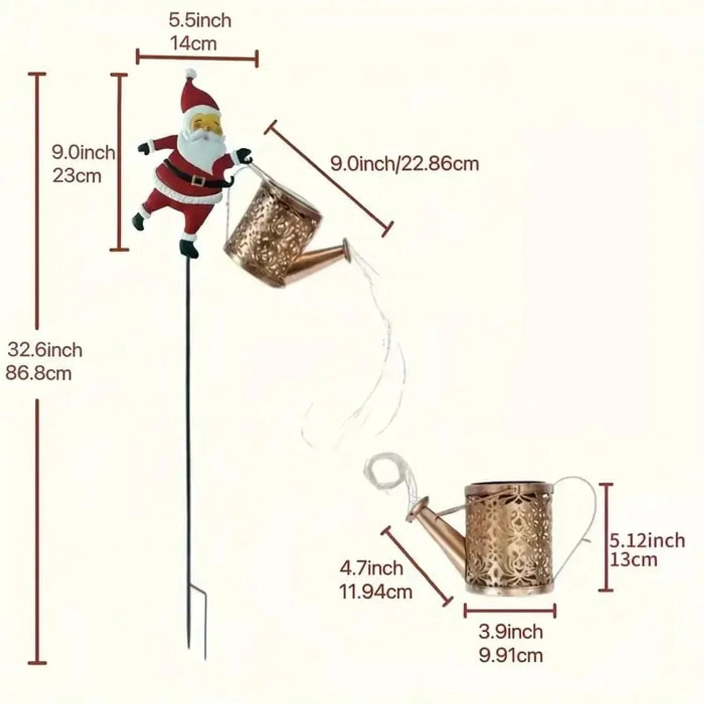 Christmas Solar Kettle Lights - Garden Decorative Lights